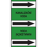 Značení potrubí, kanalizační voda